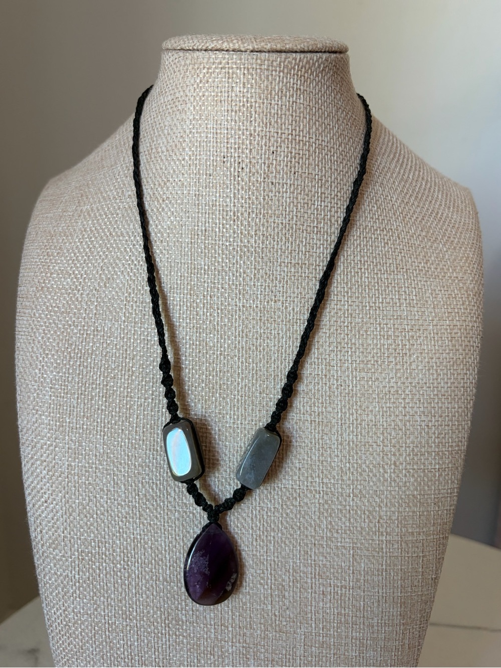 Banded Amethyst Necklace